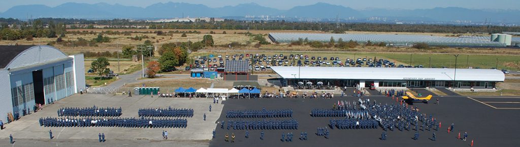 BC Air Cadets parade - aerial view
